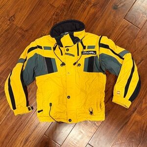Spyder Kids Yellow and Gray Ski Jacket